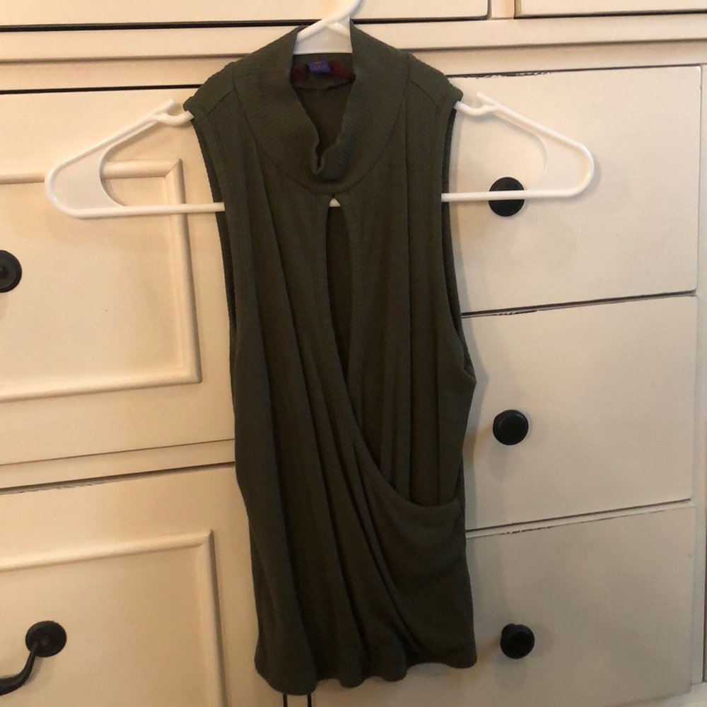 Army Green Cross Front Shirt